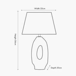 Pacific Lifestyle Natural Organic Tall Ceramic Table Lamp - thumbnail 9