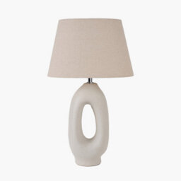 Pacific Lifestyle Natural Organic Tall Ceramic Table Lamp - thumbnail 2