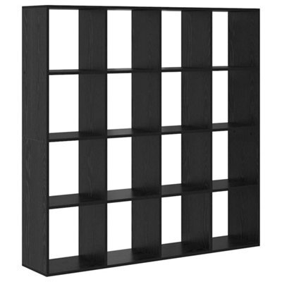 Berkfield Modern Book Cabinet Black Oak 137.5 X 29 X 137.5 Cm Engineered Wood