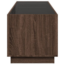 Berkfield Coffee Table With Infinity Led Brown Oak 90X50X50 Cm - thumbnail 7