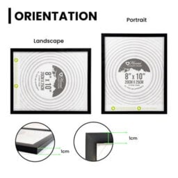 "Domkora 8 X 10"" Black Picture Frame - Plastic Photo Frame Styrene Front - Portrait Landscape Wall Hanging Or Tabletop" - thumbnail 6