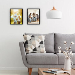 "Domkora 8 X 10"" Black Picture Frame - Plastic Photo Frame Styrene Front - Portrait Landscape Wall Hanging Or Tabletop" - thumbnail 5