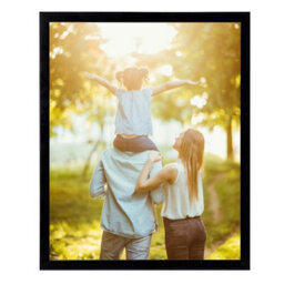 "Domkora 8 X 10"" Black Picture Frame - Plastic Photo Frame Styrene Front - Portrait Landscape Wall Hanging Or Tabletop"