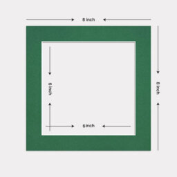 Ak Frames 8X8 Emerald Picture Mounts To Fit 6X6 Aperture Size - Mount Board Only (No Frame Included) - thumbnail 3