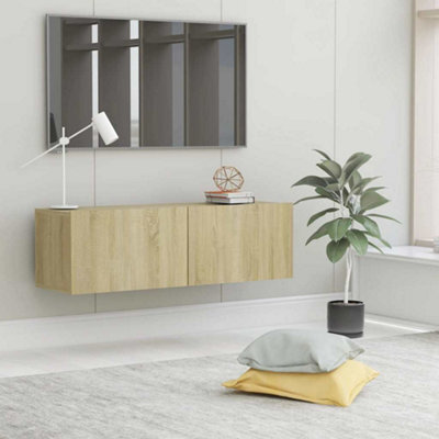 Walplus Tv Cabinet Sonoma Oak 100X30X30 Cm Engineered Wood - image 1