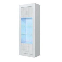 Illume Display Cabinet 170Cm White With High Gloss Doors And Led Lighting - Creative Furniture - thumbnail 6