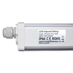 Long Life Lamps Company 18W 2 Feet Led Ceiling Batten Light Triproof Fitting Ip66 Warm White 3000K - thumbnail 8