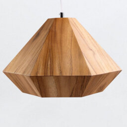 Luminosa Lighting Elstead Diamond Dome Pendant Ceiling Light Teak - thumbnail 4