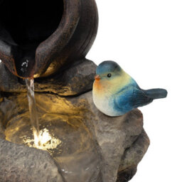 MonsterShop Outdoor Water Feature Garden Fountain Led Plug-In Pump Canine Creek - thumbnail 8