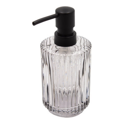 GoodHome Atocha Grey Glass Freestanding Soap Dispenser - image 1