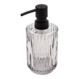 GoodHome Atocha Grey Glass Freestanding Soap Dispenser - thumbnail 1