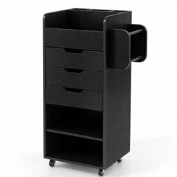Mobile Cabinet Craft Utility Cart With 3 Drawers 2 Open Shelves & 2 Dowel Rods - thumbnail 5