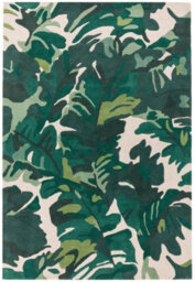 Palm Green Wool Handmade Luxurious Modern Easy To Clean Natureprint Dining Room Bedroom And Living Room Rug-120Cm X 170Cm - thumbnail 6