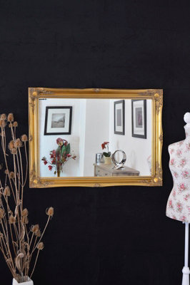 Mirroroutlet Hamilton Vintage Gold Antique Design Wall Mirror 107 X 76 Cm - image 1