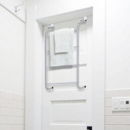 Taylor & Brown 4 Tier Chrome Over Door Clothes Airer Towel Rail Rack Hanger Bar Holder Bathroom Bath Towels Storage Organiser - thumbnail 3