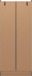 Seconique Nevada Mirrored 2 Door 1 Drawer Wardrobe In 3D Effect Grey Finish - thumbnail 6