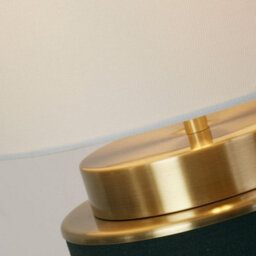 Pagazzi Lighting Pagazzi Marriot Green & Antique Brass Table Lamp - thumbnail 3