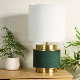 Pagazzi Lighting Pagazzi Marriot Green & Antique Brass Table Lamp - thumbnail 1