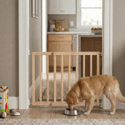 Safetots Chunky Wooden Screw Fit Stair Gate, Natural, 63.5Cm - 105.5Cm, Wood Baby Gate, Screw Fit Safety Barrier - thumbnail 8
