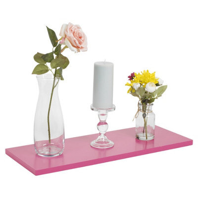 Wooden Floating Shelves With Metal Wall Brackets,  Available In 60 X 23.5Cm - image 1