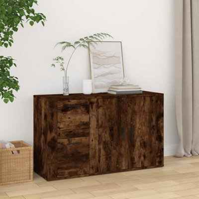 Berkfield Sideboard Smoked Oak 100X33X59.5 Cm Engineered Wood - image 1