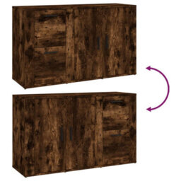 Berkfield Sideboard Smoked Oak 100X33X59.5 Cm Engineered Wood - thumbnail 9