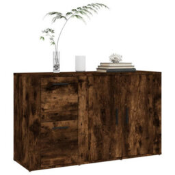Berkfield Sideboard Smoked Oak 100X33X59.5 Cm Engineered Wood - thumbnail 4