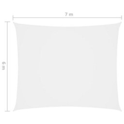 Berkfield Sunshade Sail Oxford Fabric Rectangular 6X7 M White - thumbnail 6