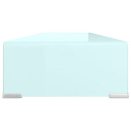 Vidaxl Tv Stand/monitor Riser Glass Green 100X30X13 Cm - thumbnail 4