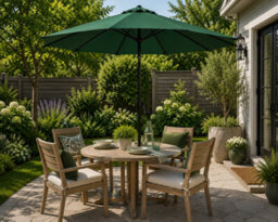 Shopnbits 3M Garden Parasol Sun Shade Canopy Patio Large Outdoor Umbrella Crank Tilt Uv Resistant Green - thumbnail 5