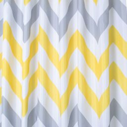 Croydex Hygeine 'n' Clean Yellow Chevron Shower Curtain (W)180Cm - thumbnail 3