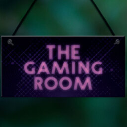 Red Ocean Gaming Room Sign Neon Effect Hanging Games Room Man Cave Bedroom Sign - thumbnail 5