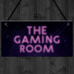 Red Ocean Gaming Room Sign Neon Effect Hanging Games Room Man Cave Bedroom Sign - thumbnail 4