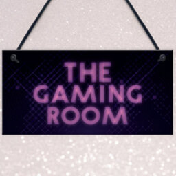 Red Ocean Gaming Room Sign Neon Effect Hanging Games Room Man Cave Bedroom Sign - thumbnail 3