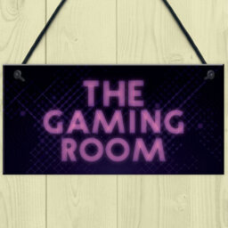Red Ocean Gaming Room Sign Neon Effect Hanging Games Room Man Cave Bedroom Sign - thumbnail 2
