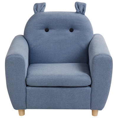 Wyld And Coco Brightkids Blue Armchair For Children With Armrests, Water-Repellent Upholstery, Foam Seat (W61 X D44 X H59Cm) - image 1