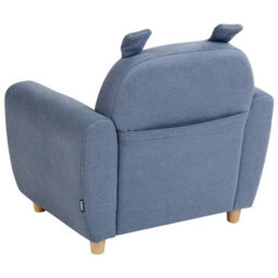 Wyld And Coco Brightkids Blue Armchair For Children With Armrests, Water-Repellent Upholstery, Foam Seat (W61 X D44 X H59Cm) - thumbnail 5