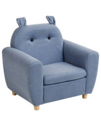 Wyld And Coco Brightkids Blue Armchair For Children With Armrests, Water-Repellent Upholstery, Foam Seat (W61 X D44 X H59Cm) - thumbnail 3