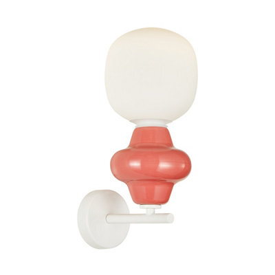 Luminosa Lighting Luminosa Latera Wall Lamp Red, Matt White