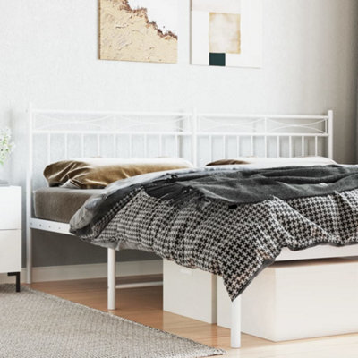 Berkfield Metal Headboard White 180 Cm - image 1