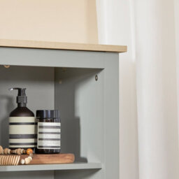 Sobuy Bzr68-Hg, Bathroom Tall Cabinet Cupboard Bathroom Storage Cabinet, Grey,w39Xd30Xh168 - thumbnail 8