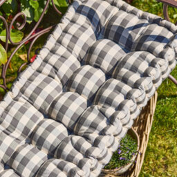 Dibor Traditional Grey Striped Summer Outdoor Garden Bench Cushion (L)112Cm X (W)44Cm - thumbnail 3
