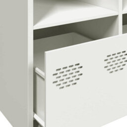 Berkfield Sideboard White 135X39X73.5 Cm Cold-Rolled Steel - thumbnail 9