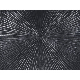 Wyld And Coco Novahome Black Metal Round Side Table 30Cm Geometric Carved Top Modern End Table - thumbnail 6