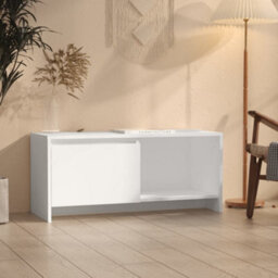 Berkfield Durable Tv Cabinet White 90X35X40 Cm Engineered Wood - thumbnail 2