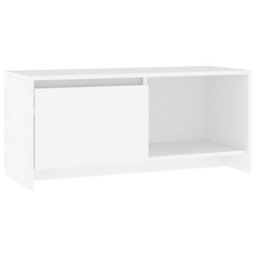 Berkfield Durable Tv Cabinet White 90X35X40 Cm Engineered Wood - thumbnail 1