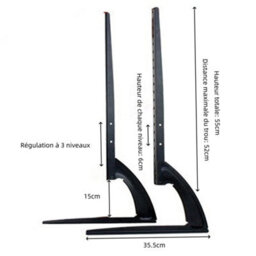 Height Adjustable Tv Stand Leg Mount Bracket Fits 32-70 Inch Tv - thumbnail 2