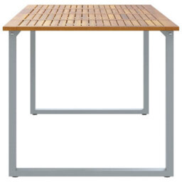 Berkfield Garden Dining Table Grey 200 X 90 X 75 Cm - thumbnail 6