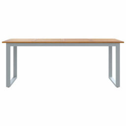 Berkfield Garden Dining Table Grey 200 X 90 X 75 Cm - thumbnail 5
