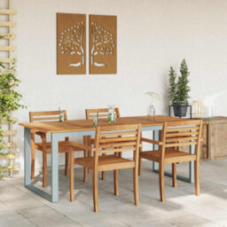 Berkfield Garden Dining Table Grey 200 X 90 X 75 Cm - thumbnail 4